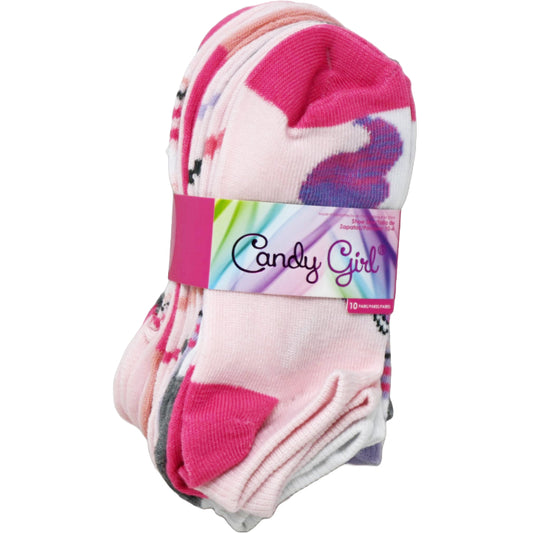 10pk CG UNIQUE UNICORN NS SOCKS W/BONUS SIZE SIZE 6-8 C/P 60