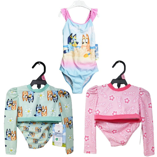 *AS IS*Asst Barbie & Bluey Swimwear C/P 48