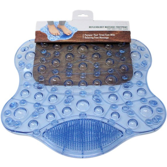 BLUE REFLEXOLOGY MASSAGE FOOTPRINT MAT C/P 12