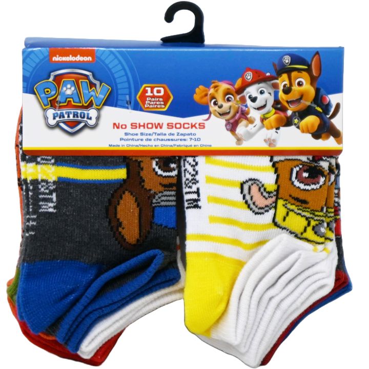 10pk PAW PATROL RESCUES ON THE WAY NS SOCKS SIZE 4-6 C/P 60