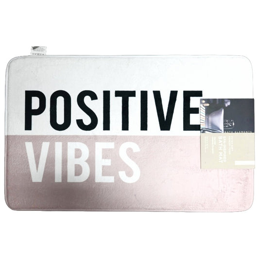 20X32" PINK/WHT MICROFIBER PRINTED FOAM BATHMAT BATH ELEMENTS C/P 20