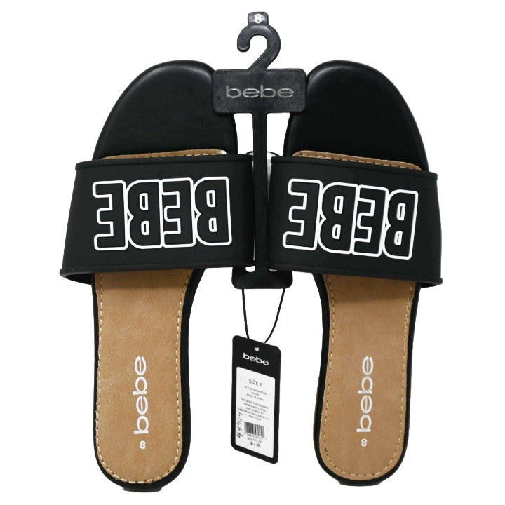 WOMEN BLK FASHION SANDAL wRUBBER BEBE 6-ASST SIZE C/P 12