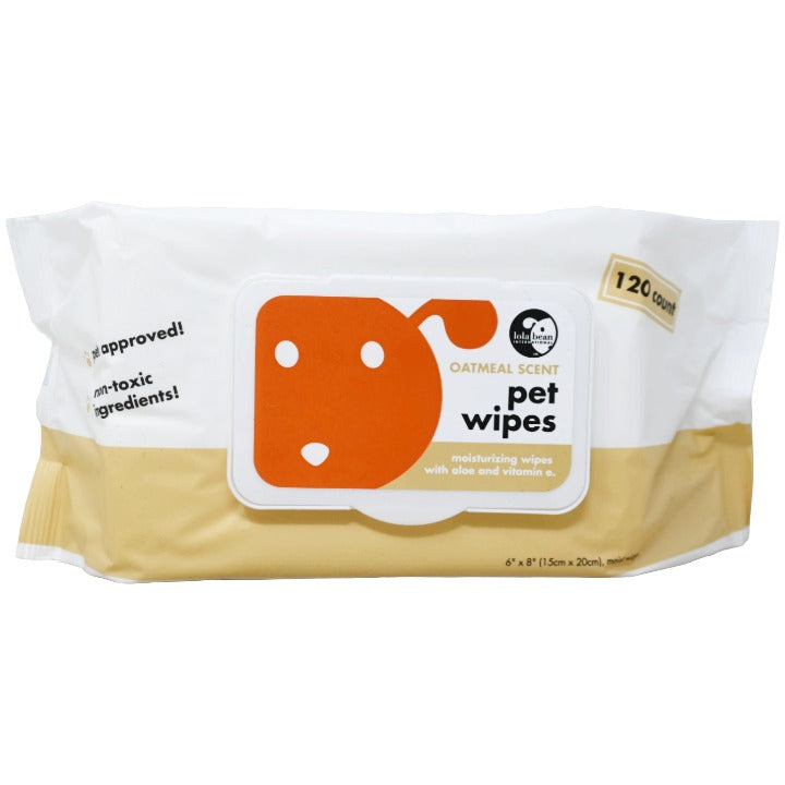 120ct Oatmeal Pet Wipes C/P 12 Lola Bean International