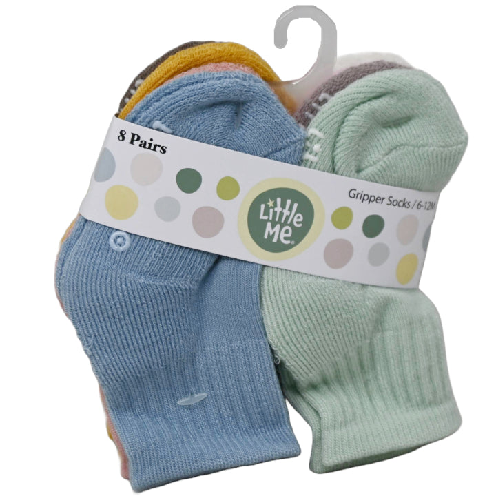 Little Me 8PK HALF CUSHION  MULTI TODDLER 6-12M 12-24M C/P 36