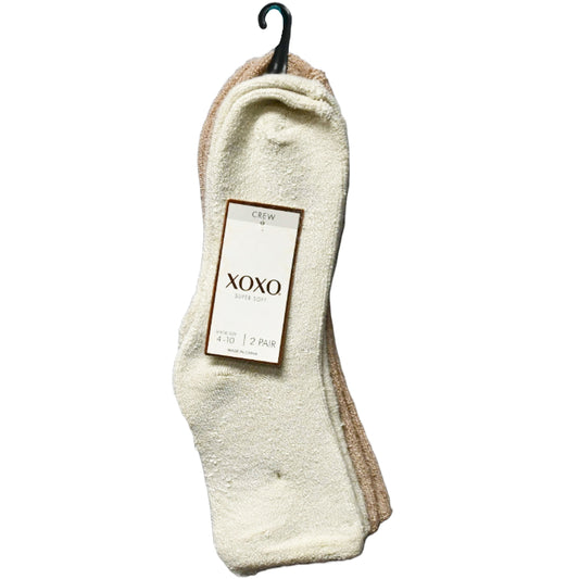 2pk LADIES XOXO CUSHION QTR SUPER SOFT SOCKS SIZE 4-10 C/P 48