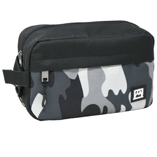*OUTSIDE OF CA* LRG BLK CAMO MEN TOILETRY BAG C/P 30