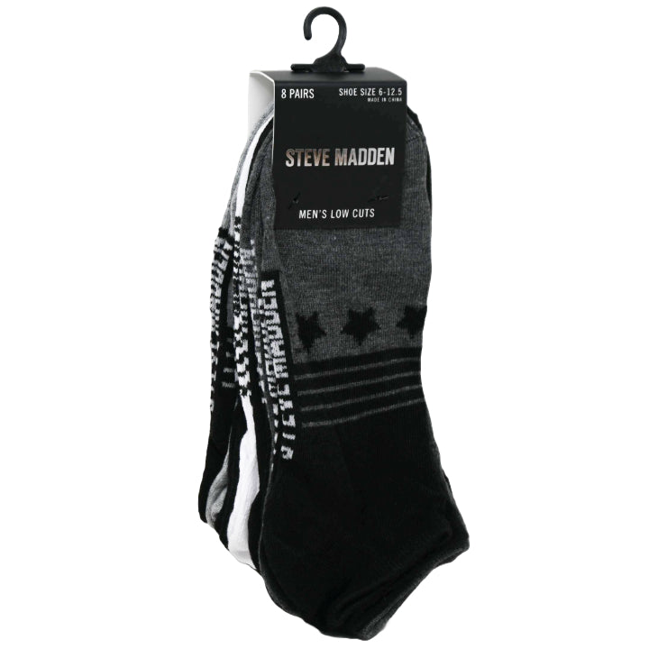 8pK MENS LOW CUT SOCKS ASST COLOR SIZE 10-13 STEVE MADDEN C/P 24