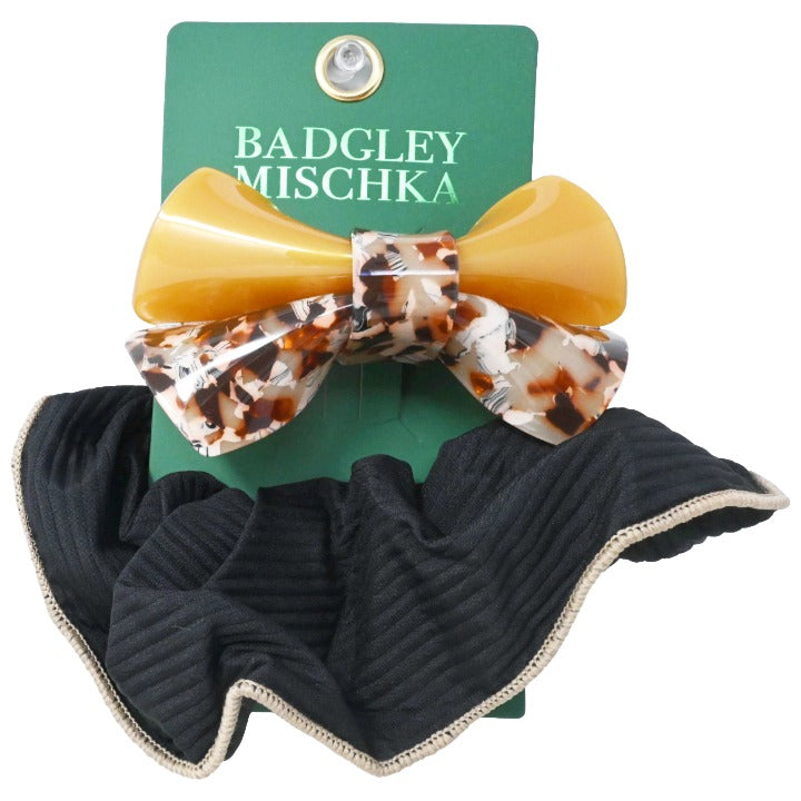 4pc Rhinestone Hair Clip Scrunchie Set C/P 144 Inner Bag 36 Badgley Mischka