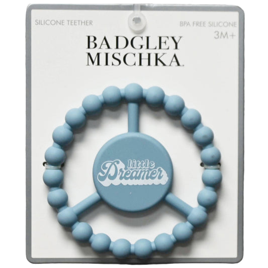 1pc Silicone Peace Teether - Baby Blue "Little Dreamer" C/P 100