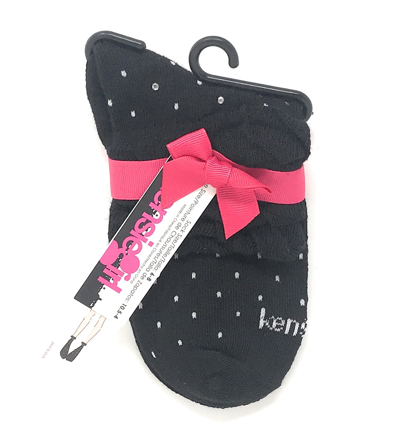 RHINESTONE DOT W RUFFLE WLT Knee Highs SOCKS 6-8 C/P 60