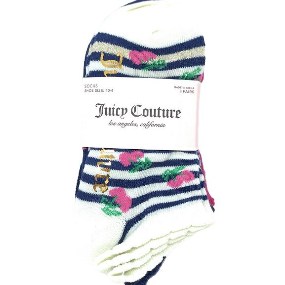 6-8 8PK JUICY GIRLS CHERRIES SOCKS C/P 60