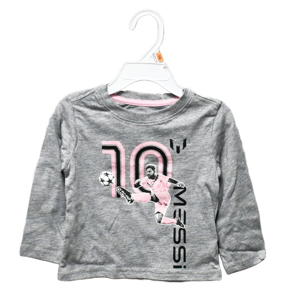 MESSI GRAY 10 KICK LS  SHIRT 3-ASST SIZE 12m,18m,24m C/P 24