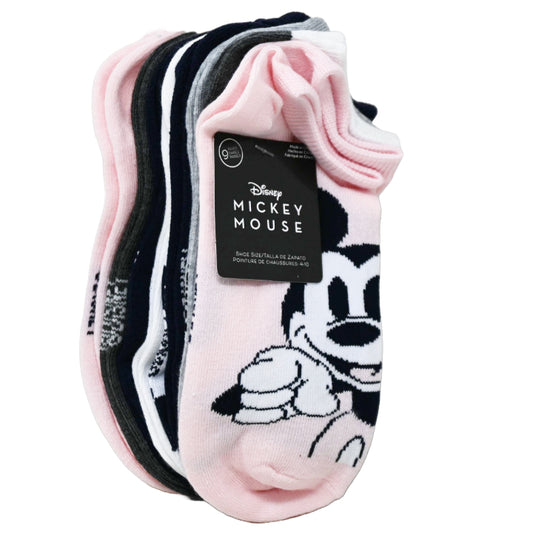 9pk WOMEN MICKEY MOUSE NEUTRALS NS SOCKS SIZE 9-11 C/P 60