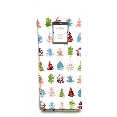 18"x28" CHRISTMAS TREE PRINTED KITCHEN TOWEL C/P 24