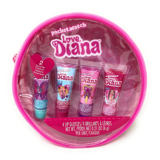 DIANA 4pc LIP GLOSS WRISTLET C/P 12