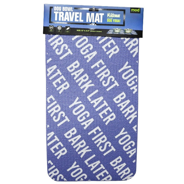 21.3x14.5" FIRST BARK PURPLE YOGA PET MAT C/P 48