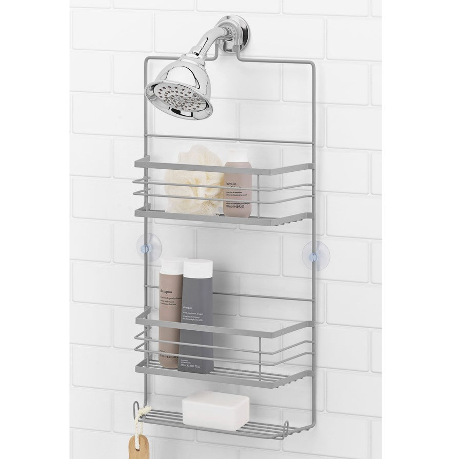 2.5 TIER COOL GRAY BILTMORE SHOWER CADDY C/P 12