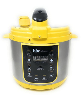 4qt ELITE YELLOW PRESSURE COOKER C/P 1