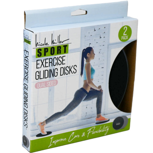NICOLE MILLER GREY EXERCISE GLIDING DISKS C/P 24