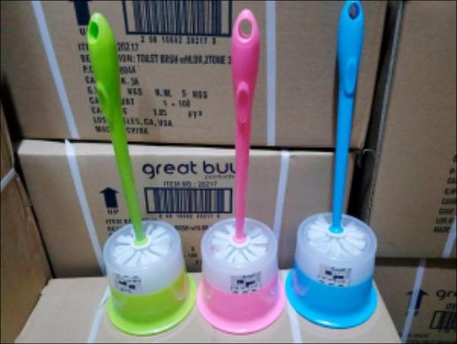 TOILET BRUSHwHLDR,2TONE 3ASSTD C/P 36