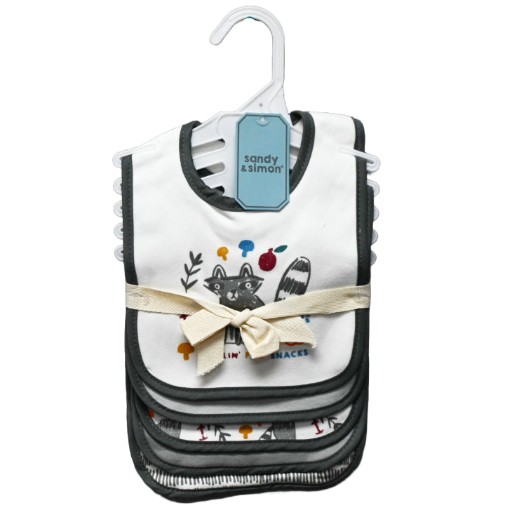 5pk RACCOON BIBS C/P 72