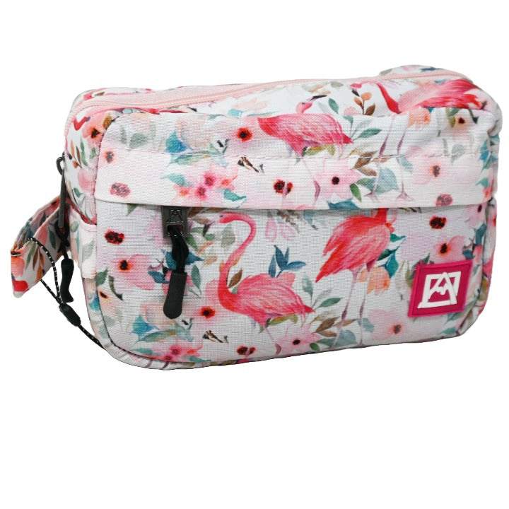 *OUTSIDE OF CA* SMALL FLAMINGO PRINT TRAIN CASE AVALANCHE C/P 30