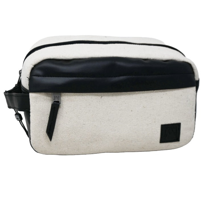 *OUTSIDE OF CA* LRG WHT/BLK MEN TOILETRY BAG C/P 30
