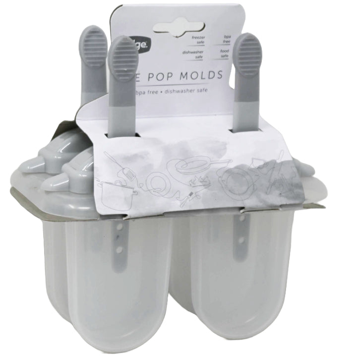 Edge 4pk Popsicle Mold Gray Handles C/P 24
