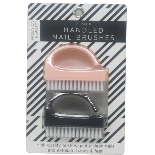 2pk PINK/BLK HANDLED NAIL BRUSH C/P 72