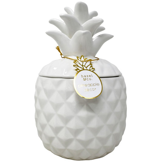 Whte Pineapple Cookie Jar C/P 8 MRKT FINDS