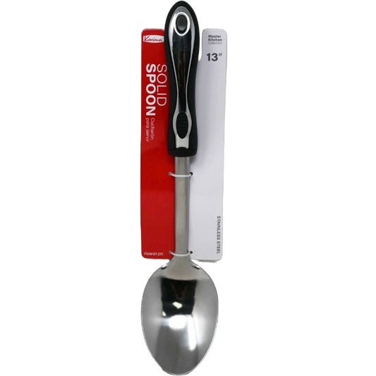 13" SS Solid Spoon w/Soft Handle C/P 96 Kocina