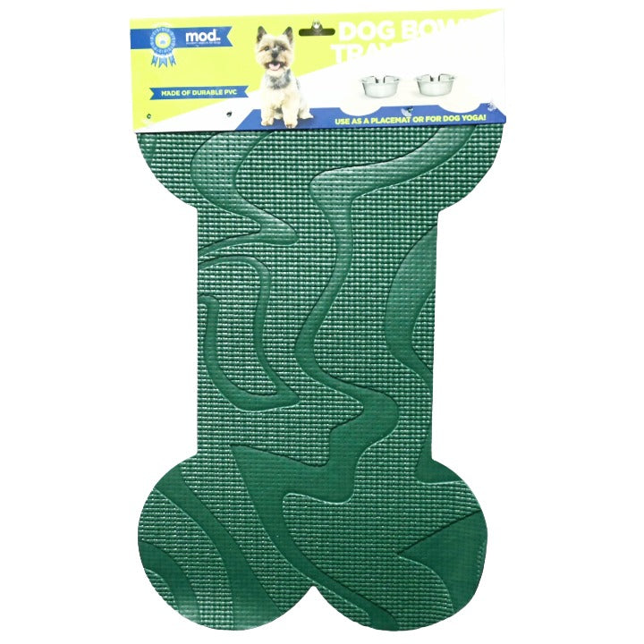 DOG FEEDING MAT 24X16" PRINT GREEN C/P 48