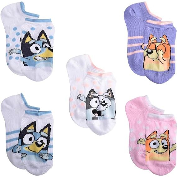 5pk BLUEY THE SQUAD NS SOCKS SIZE 4-6 C/P 60