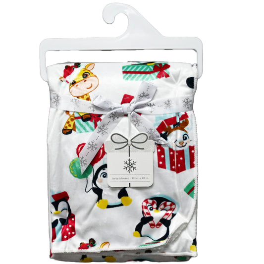 30"x40" CHRISTMAS CUTIES PRINTED MINK BLANKET C/P 24