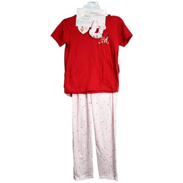 Red/Dot Girls 4pc Pajama Set 7-16 C/P 48 Catherine Malandrino