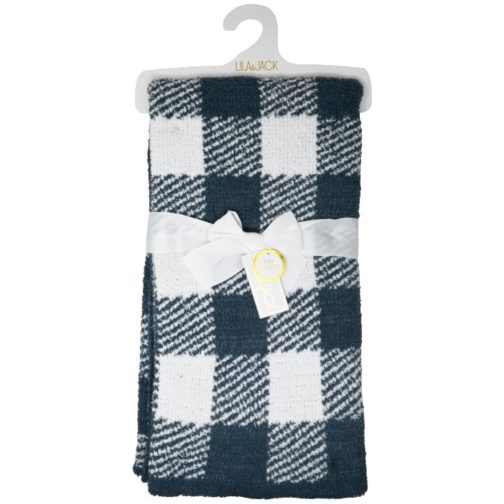 BluWht Ging Throw C/P 24 Lila & Jack