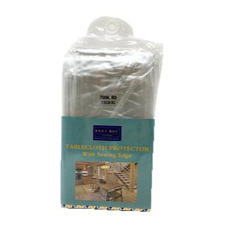 70" ROUND TRANSPARENT PVC TABLECLOTH PROTECTOR WITH SEWING EDGE C/P 24