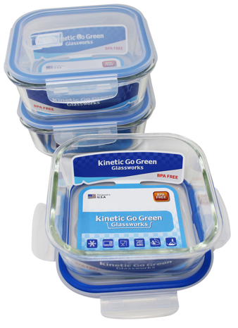 1200ml SQUARE GLASS FOOD CONTAINER C/P 18