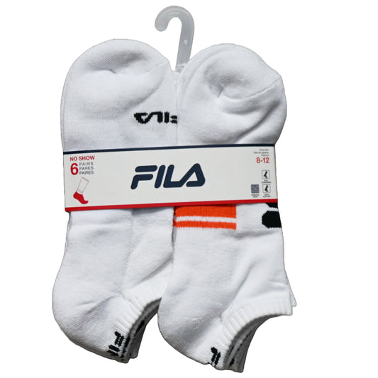 6pk FILA VARSITY STRIPE HC NS SOCKS SIZE 10-13 C/P 60