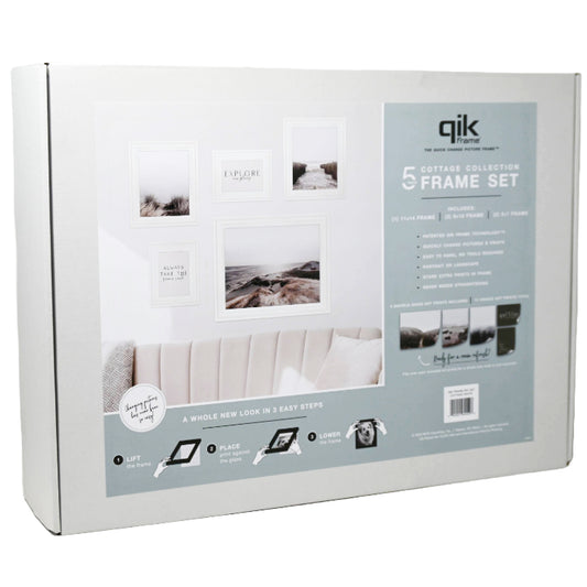 5pc WHITEWASH FRAME SET C/P 1