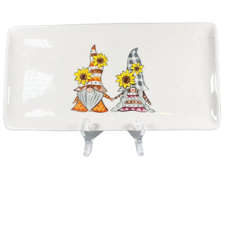 13" SUNFLOWER GNOME PLATE C/P 12