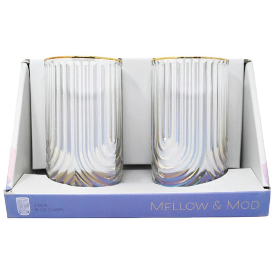 2pc Highball Glass Luster Set C/P 12