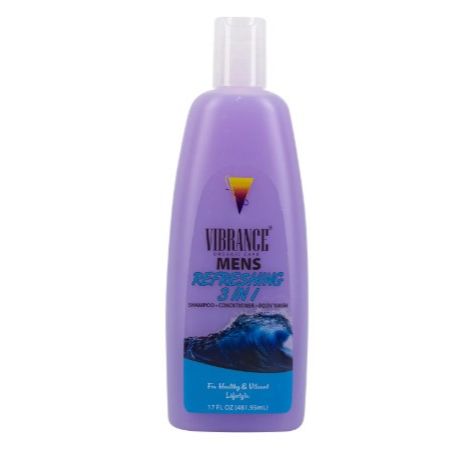 17oz 3in1 VIBRANCE ORGANIC CARE MEN'S REFRESHING, SHAMPOO/CONDITIONER /BODYWASH C/P 12