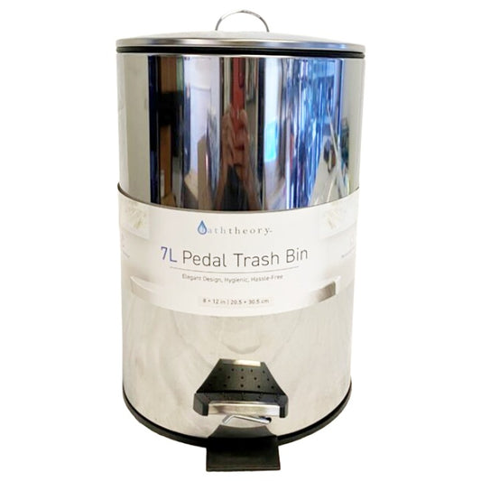 7L Trash Bin Chr C/P 6 baththeory