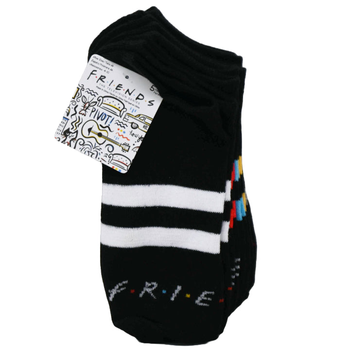 5pk FRIENDS ATHLETIC LOGO SOCKS SIZE 9-11 C/P 60