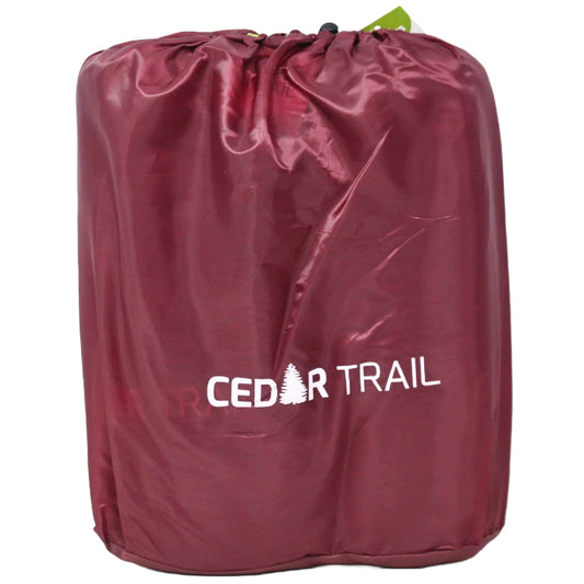 2pk 70"x30" Sleeping Bag Burgandy with Carrying Case CEDAR TRAIL C/P 5