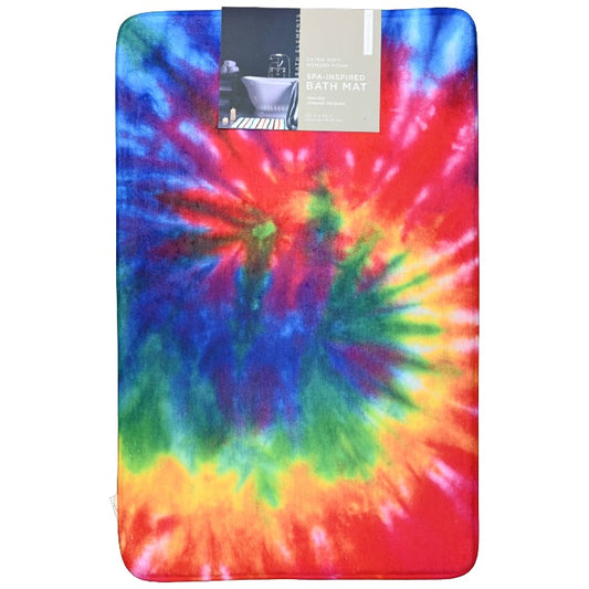 20X32" MULTICOLOR MICROFIBER PRINTED FOAM BATHMAT BATH ELEMENTS C/P 20