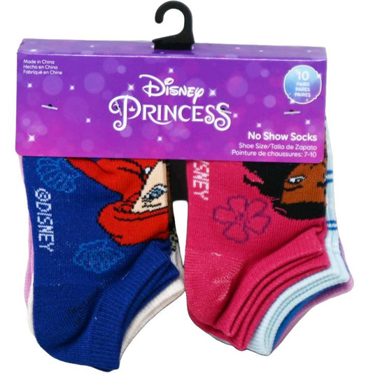 10pk DISNEY PRINCESS ICONIC NS SOCKS SIZE 4-6 C/P 60