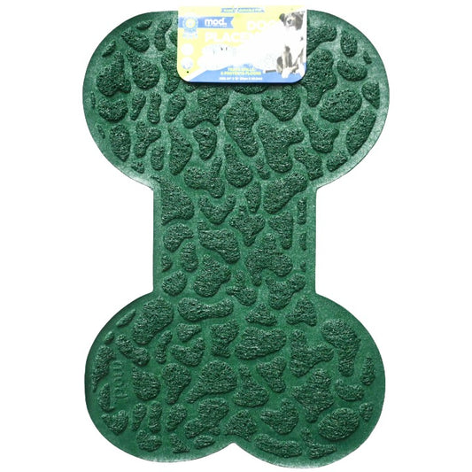 DOG FEEDING MAT 24X16" PRINT GREEN C/P 48