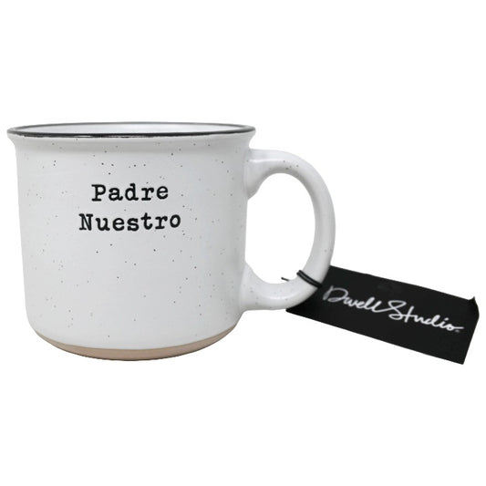CERAMIC WHITE PADRE NUESTRO MUG DWELL STUDIO C/P 24